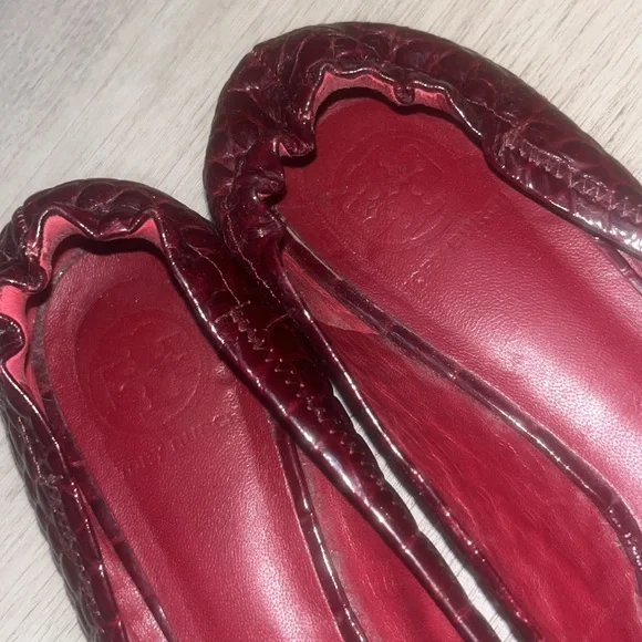 Tory Burch Burgundy Ballet Flats - Picture 15 of 15